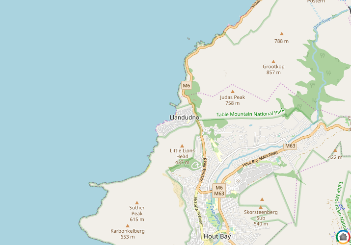 Map location of Llandudno 